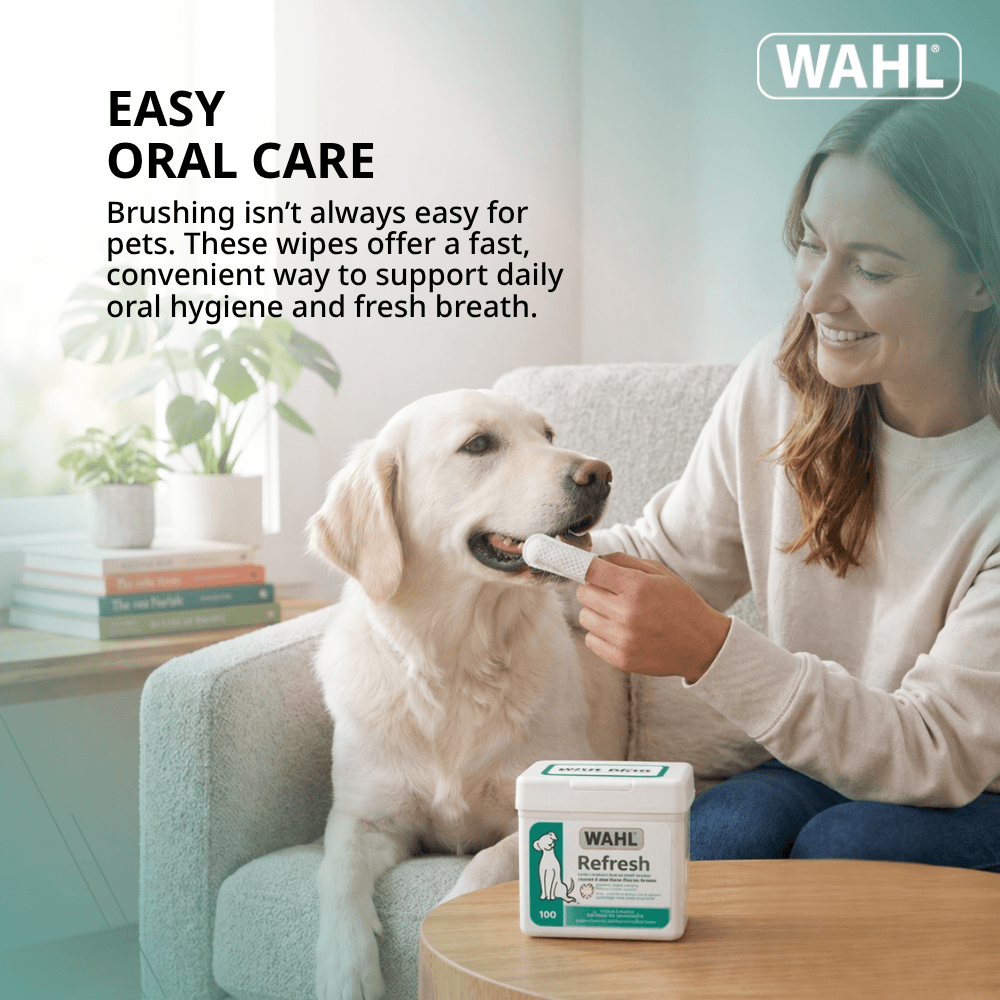 DOG DENTAL CLEANING FINGER WIPES - 100 CT