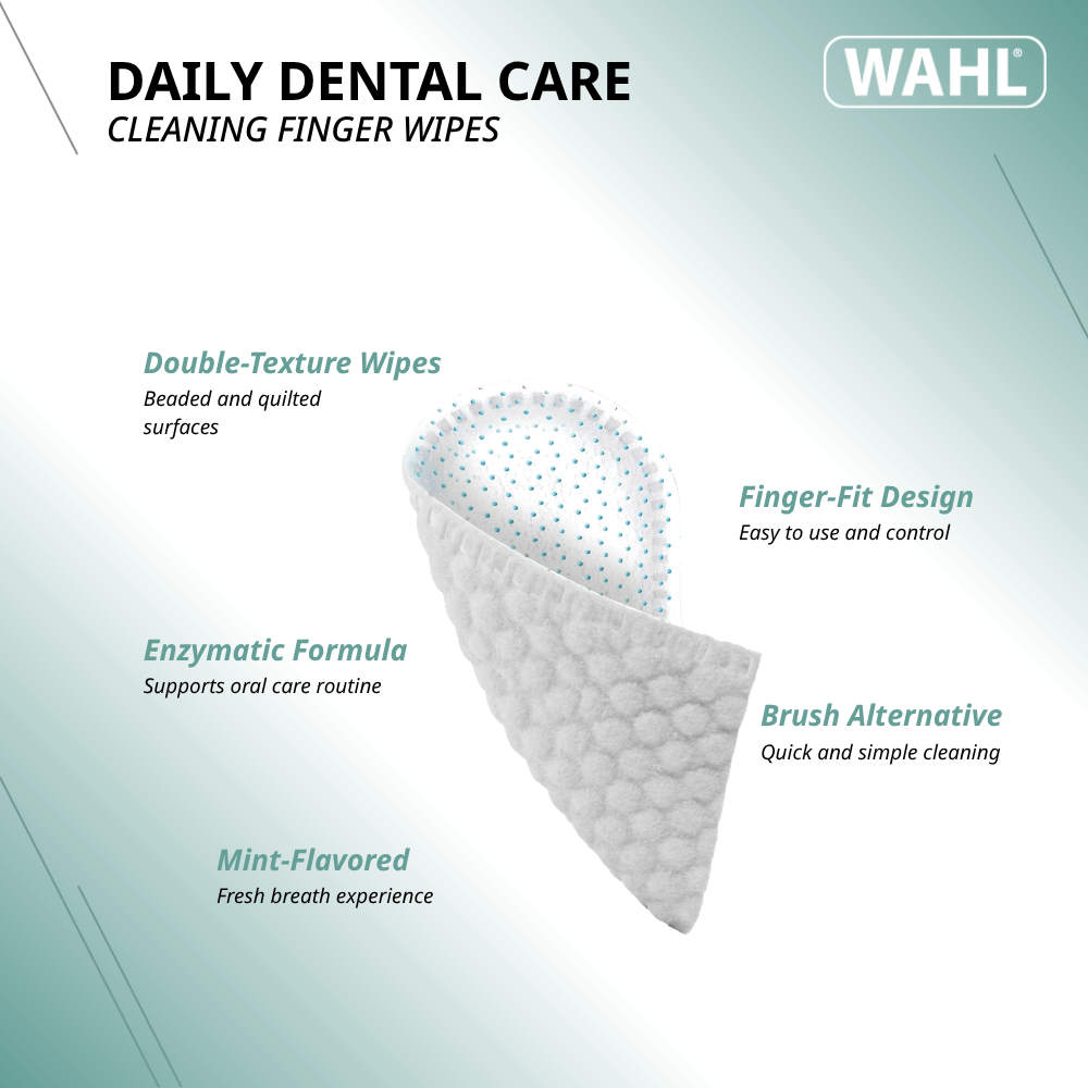 DOG DENTAL CLEANING FINGER WIPES - 100 CT
