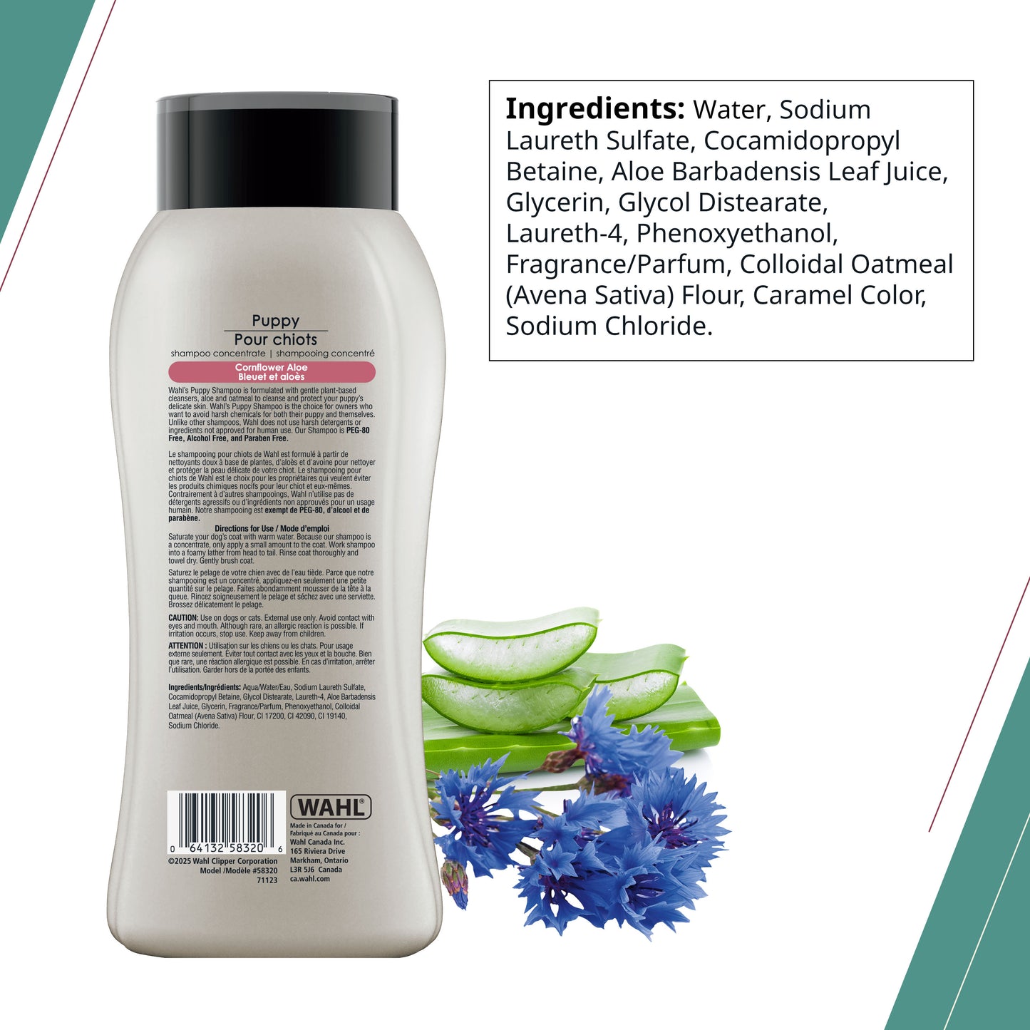SHAMPOING POUR CHIOT 700ML-BLEUET ALOE