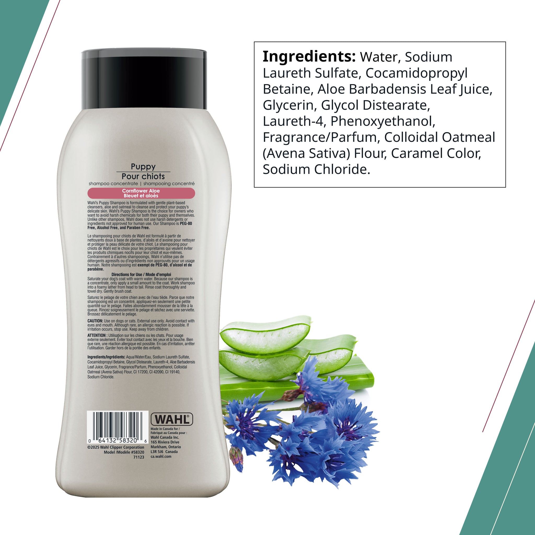 SHAMPOING POUR CHIOT 700ML-BLEUET ALOE