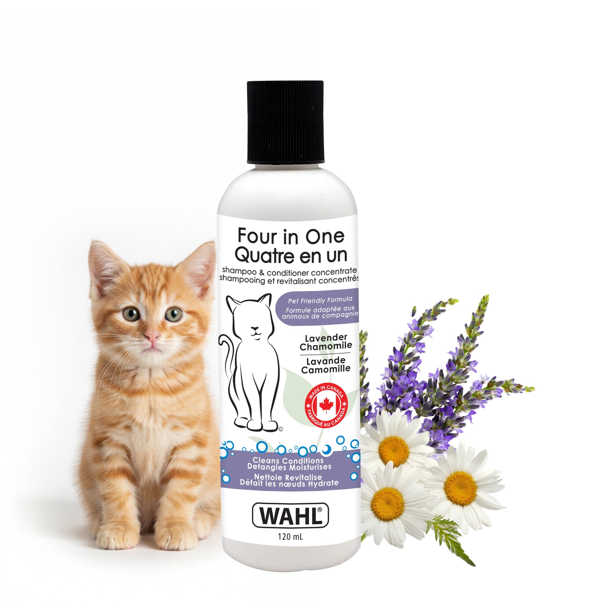 🎁 CAT FOUR IN ONE SHAMPOO & CONDITIONER - LAVENDER CHAMOMILE 120mL (100% off)