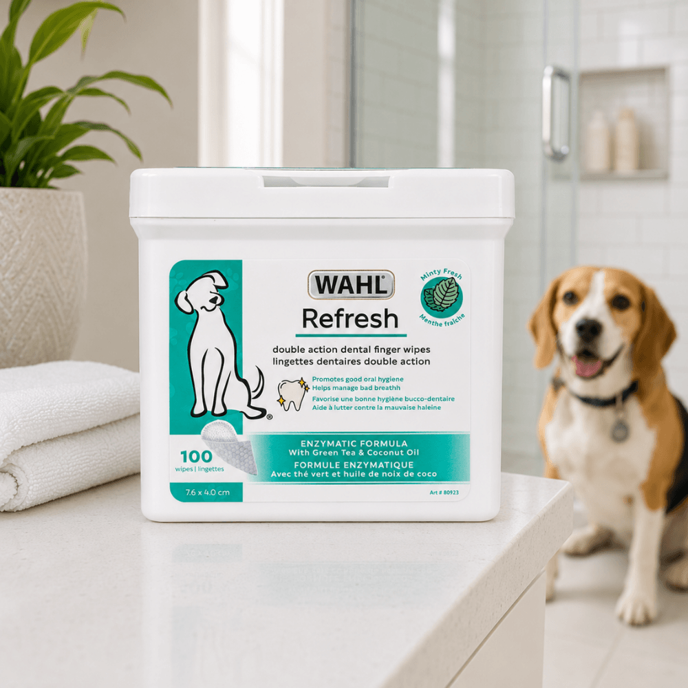 DOG DENTAL CLEANING FINGER WIPES - 100 CT