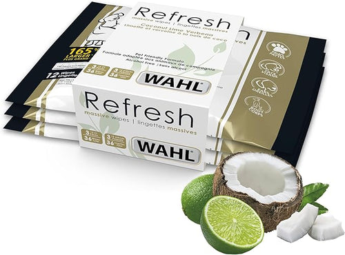 Refresh Massive Pet Wipes (Oatmeal, 3×12 Pack)