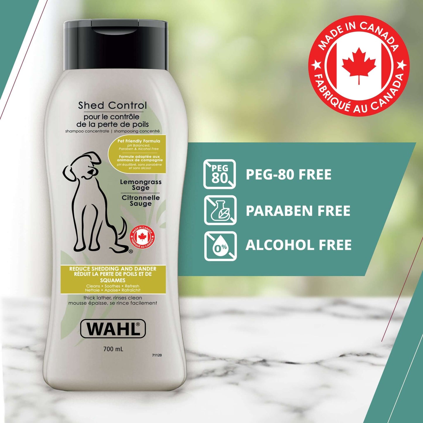 wahl dog shampoo shed control