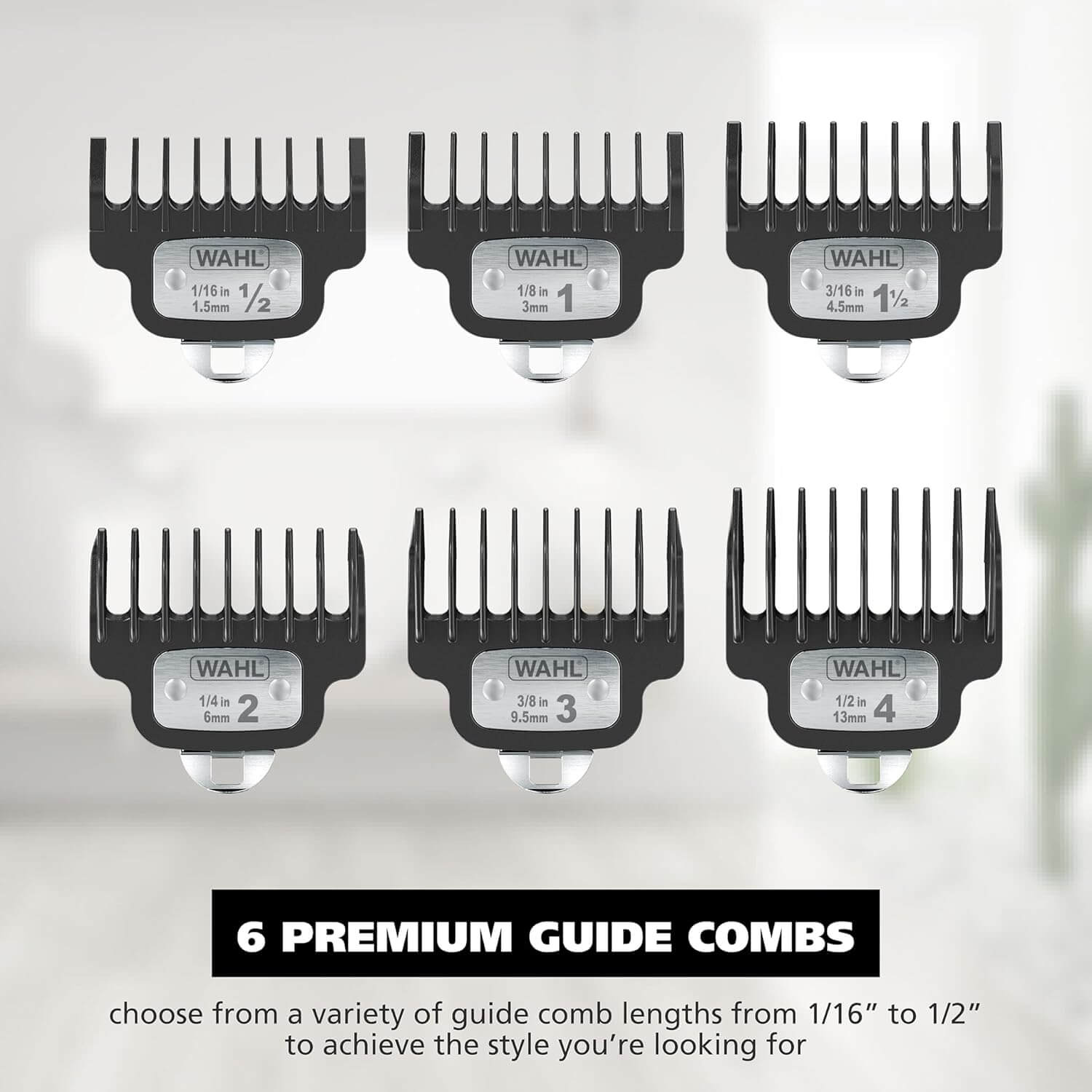 wahl lithium ion beard trimmer combs